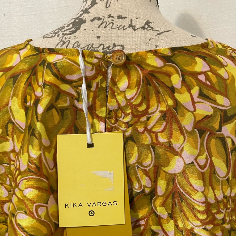 Kika Vargas Women’s Dress Mini 2X or 1x Yellow, Gold - Picture 4 of 16